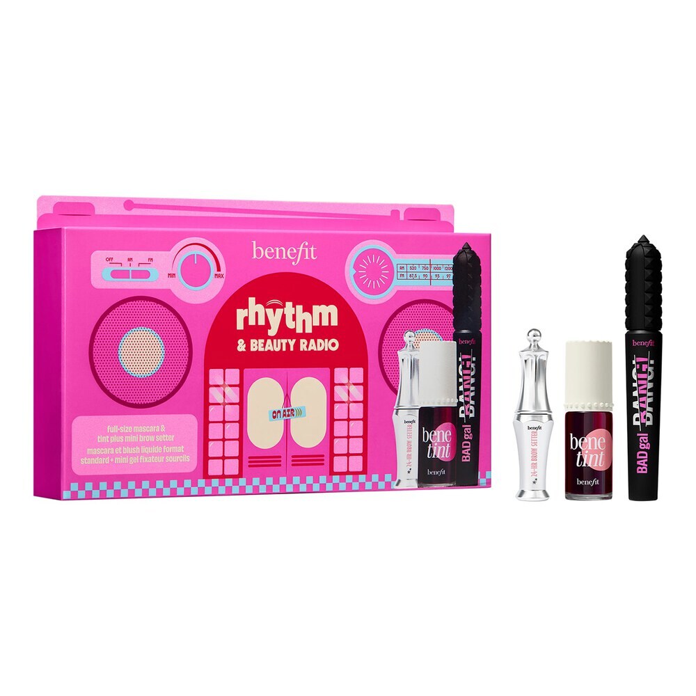 Benefit Cosmetics Rhythm & Beauty Radio Full-Size & Mini Bestsellers Trio