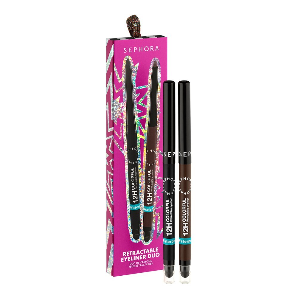 Sephora Collection Retractable Eyepen Duo 1 Black Pencil and 1 Brown Pencil