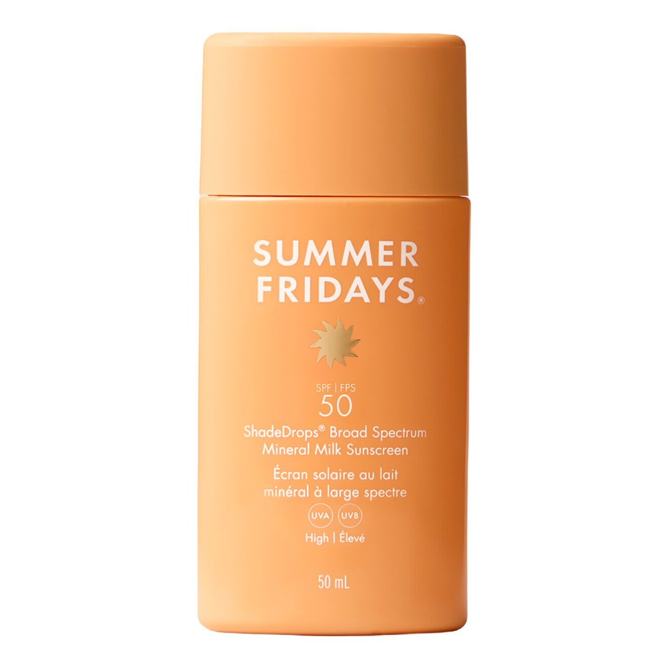 Summer Fridays ShadeDrops Broad Spectrum SPF 50 Mineral Milk Sunscreen