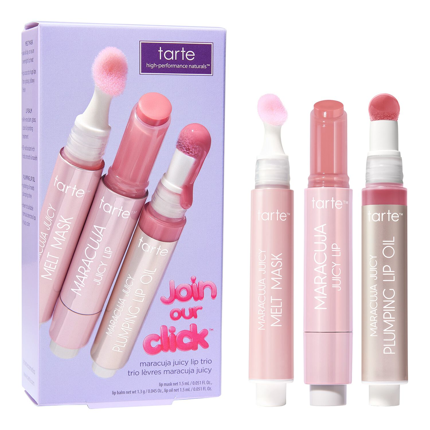 Tarte Join Our Click™ Maracuja Juicy Lip Trio