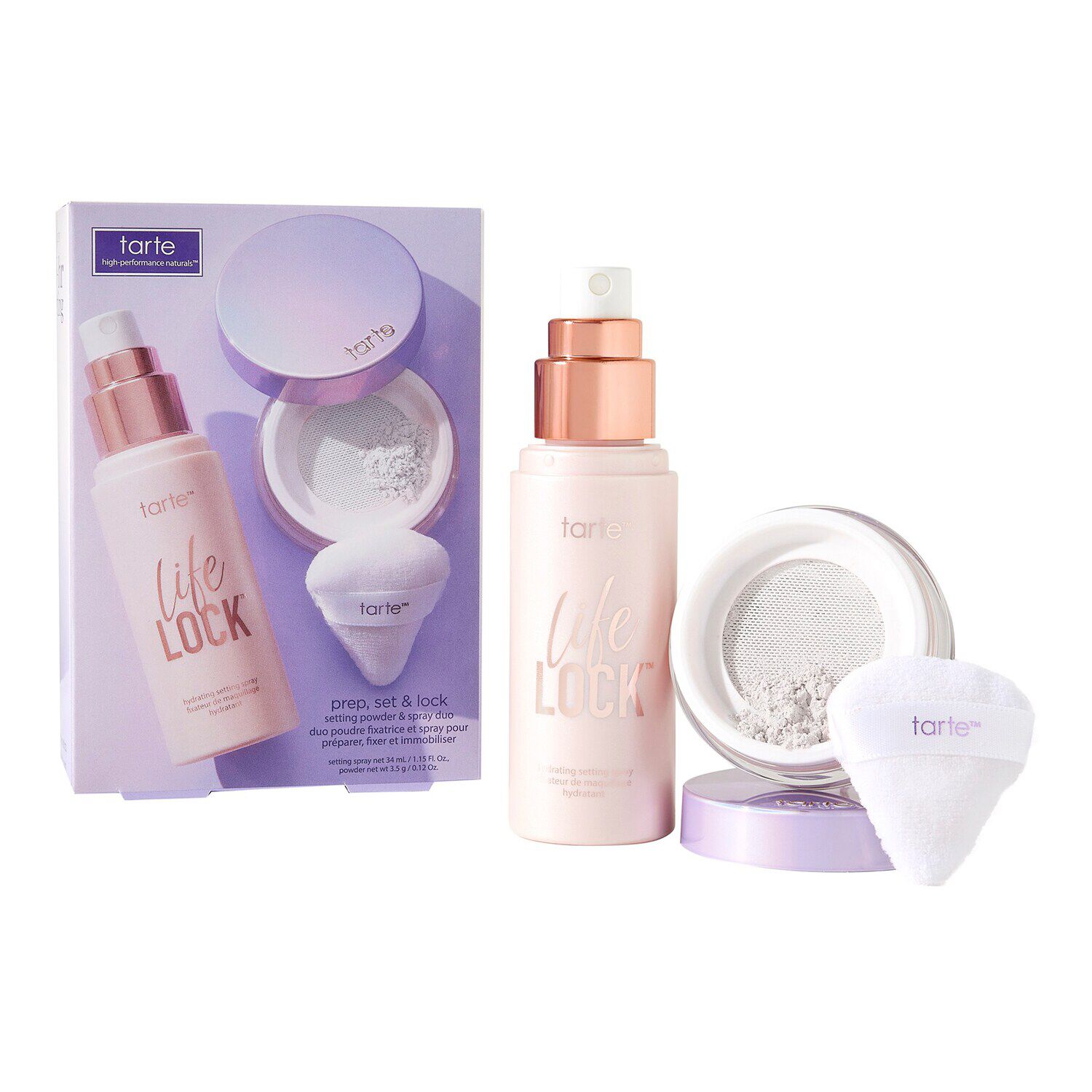 Tarte Prep, Set & Lock Setting Powder & Spray Duo